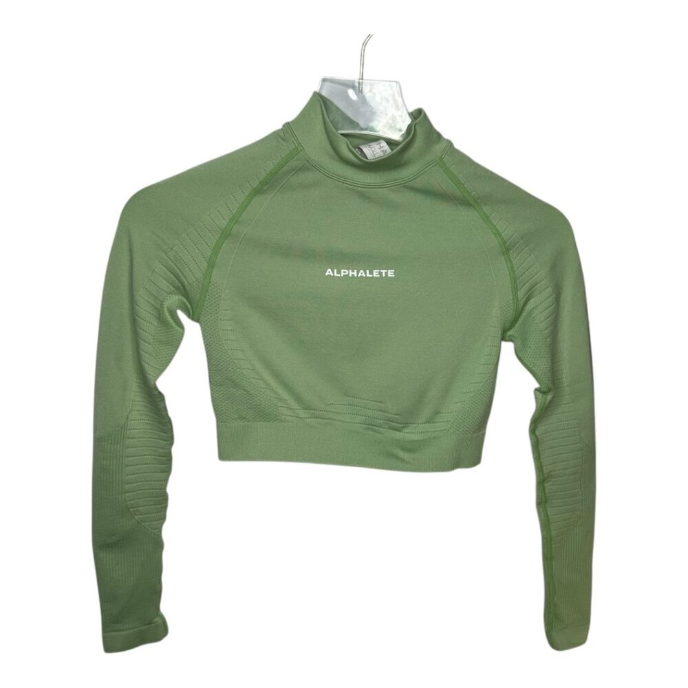 Alphalete Ozone High Neck Tee Athletic Long Sleeve T-Shirt Size XS - Picture 2 of 7